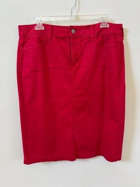 NYDJ Vibrant Red Pencil Skirt
